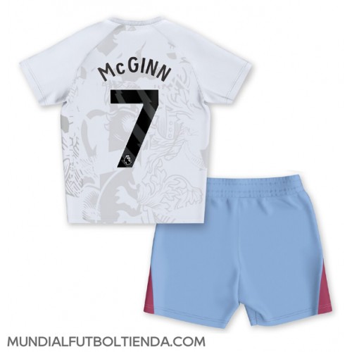 Camiseta Aston Villa John McGinn #7 Segunda Equipación Replica 2023-24 para niños mangas cortas (+ Pantalones cortos)